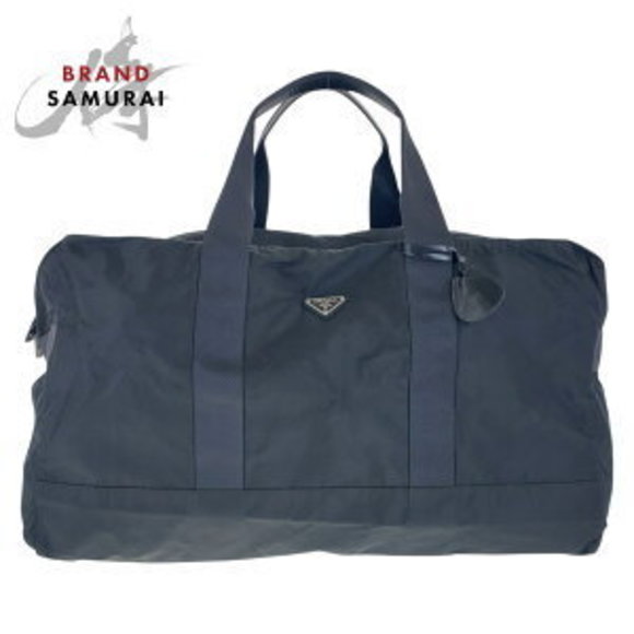 Prada black bag Boston Tessuto nylon triangular - Picture 1 of 9